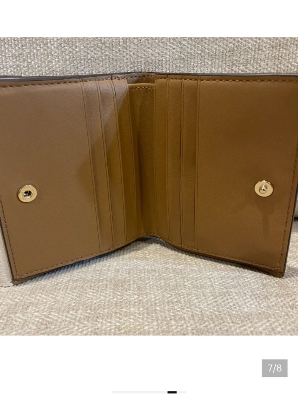 Coach Georgie Small Wallet cream/white/gold